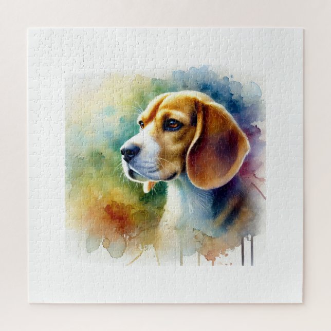 Beagle Harrier Dog 010824AREF102 - Watercolor Jigsaw Puzzle (Vertical)