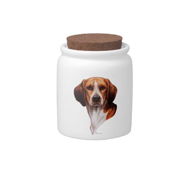 Beagle Head Study Candy Jar (Front)
