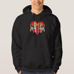 Beagle Heart Beagle Dog Graphic Hoodie
