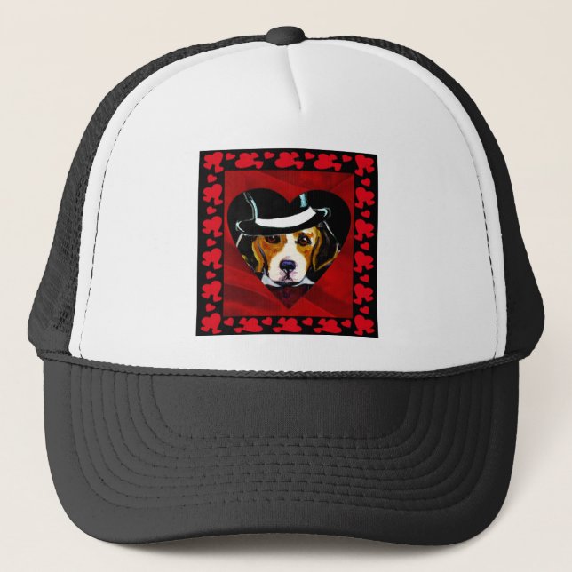 Beagle Hearts Trucker Hat (Front)