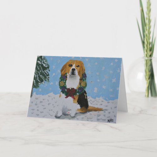 Beagle Holiday Card