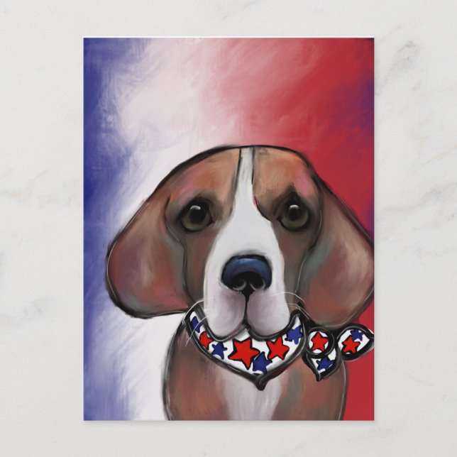  BEAGLE   HOLIDAY POSTCARD (Front)