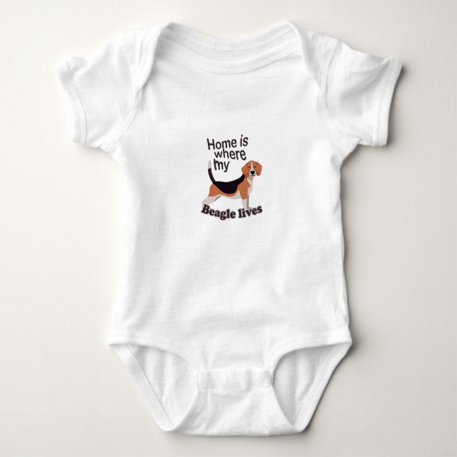 Beagle Home Baby Bodysuit (Front)