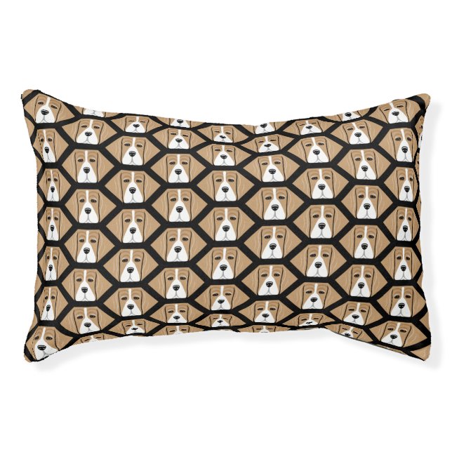 Beagle Honeycomb Pattern Pet Bed (Front)