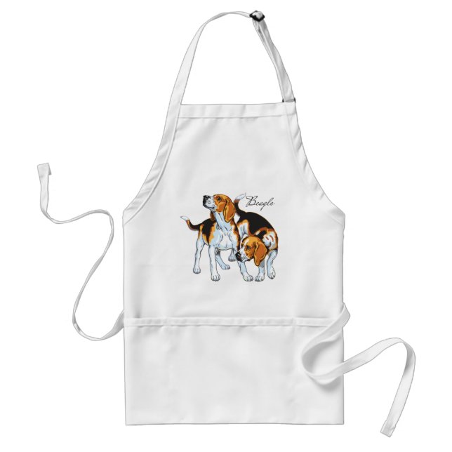 beagle hound adult apron (Front)