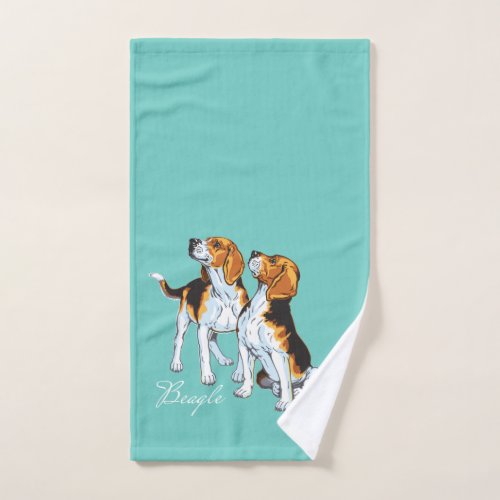 beagle hound bath towel set