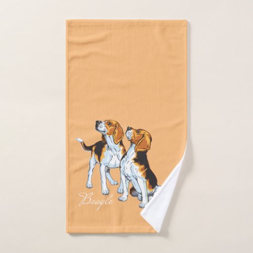 beagle hound bath towel set