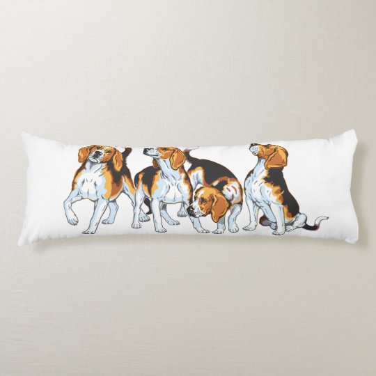 beagle plush body pillow