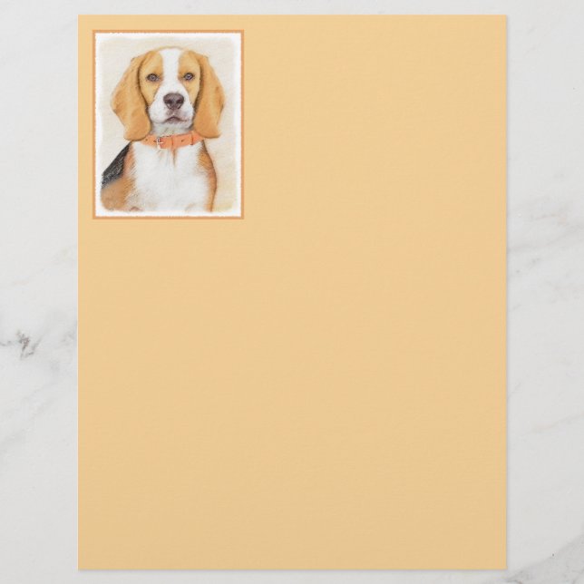 Beagle Hound Dog Painting Original Animal Art (Front)