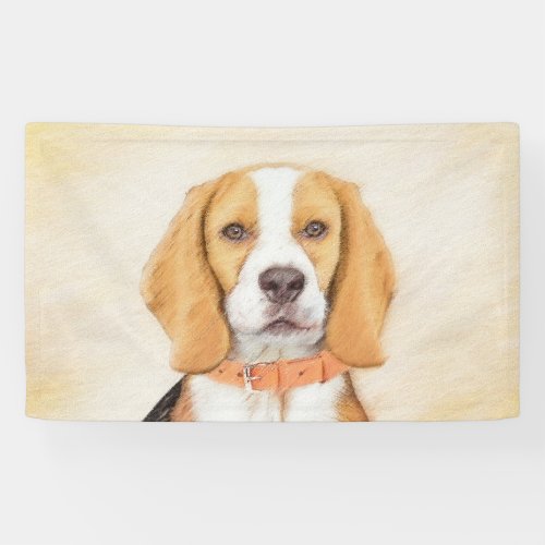 Beagle Hound Dog Painting Original Animal Art Banner