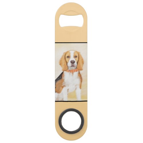 Beagle Hound Dog Painting Original Animal Art Bar Key