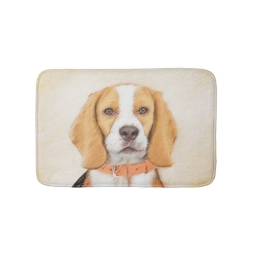 Beagle Hound Dog Painting Original Animal Art Bath Mat