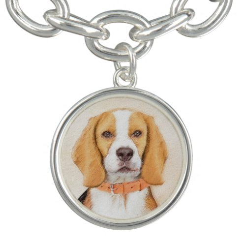 Beagle Hound Dog Painting Original Animal Art Bracelet