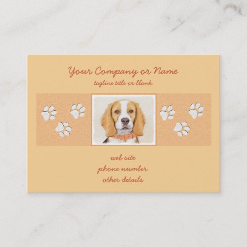 Beagle Hound Dog Painting Original Animal Art Business Card