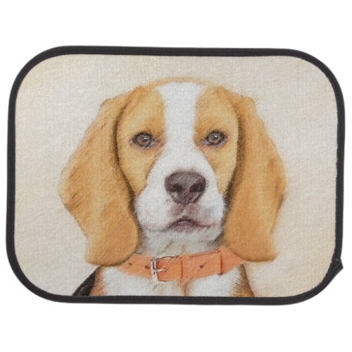 Beagle Hound Dog Painting Original Animal Art Car Floor Mat