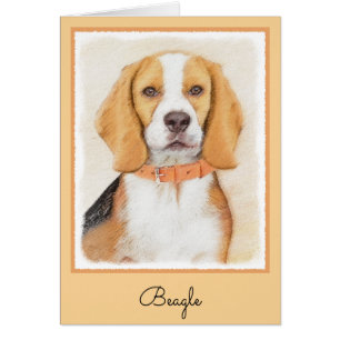 Beagle Hound Dog Painting Original Animal Art Cards