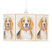 Beagle Hound Dog Painting Original Animal Art Ceiling Lamp (Front)