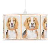 Beagle Hound Dog Painting Original Animal Art Ceiling Lamp (Right)