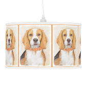 Beagle Hound Dog Painting Original Animal Art Ceiling Lamp (Left)