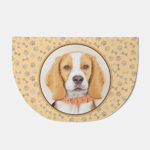 Beagle Hound Dog Painting Original Animal Art Doormat