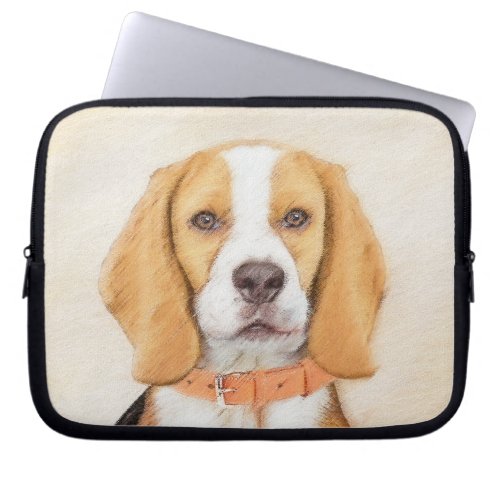 Beagle Hound Dog Painting Original Animal Art Laptop Sleeve