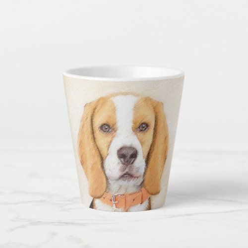 Beagle Hound Dog Painting Original Animal Art Latte Mug