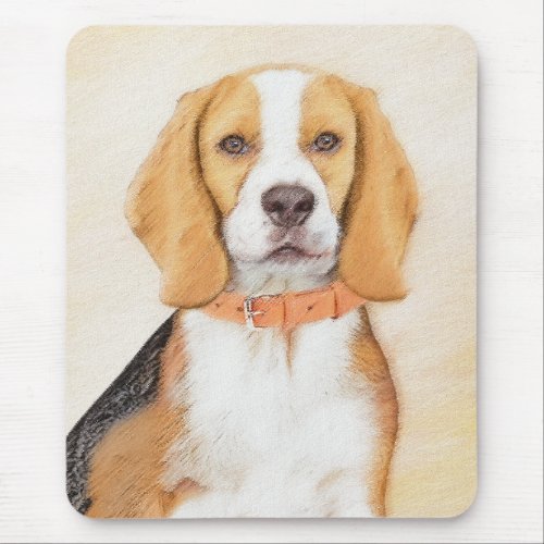 Beagle Hound Dog Painting Original Animal Art Mouse Pad