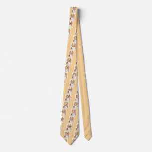 Beagle Hound Dog Painting Original Animal Art Neck Tie