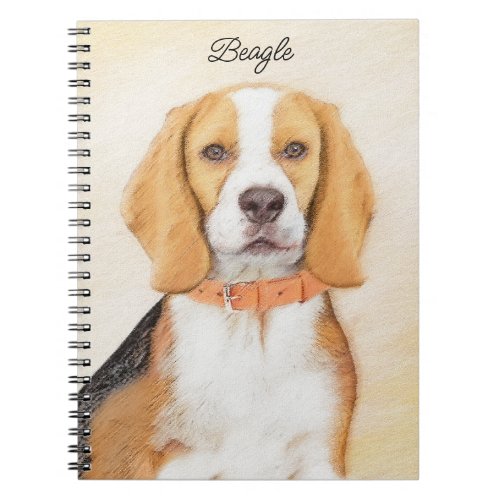 Beagle Hound Dog Painting Original Animal Art Notebook