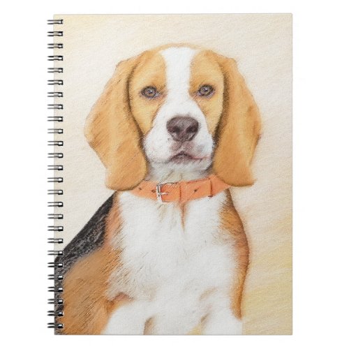 Beagle Hound Dog Painting Original Animal Art Notebook