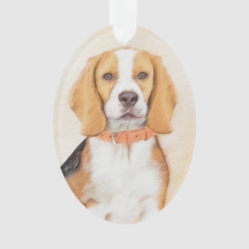 Beagle Hound Dog Painting Original Animal Art Ornament