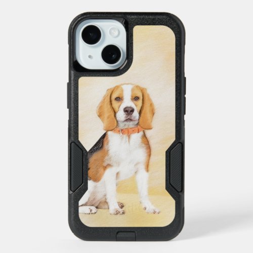 Beagle Hound Dog Painting Original Animal Art iPhone 15 Case