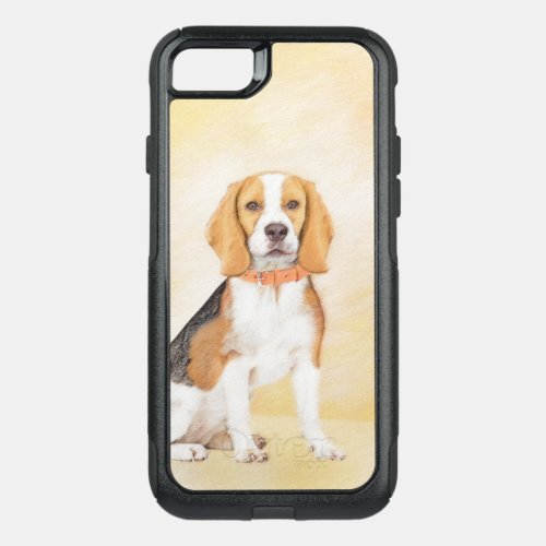 Beagle Hound Dog Painting Original Animal Art OtterBox Commuter iPhone SE87 Case