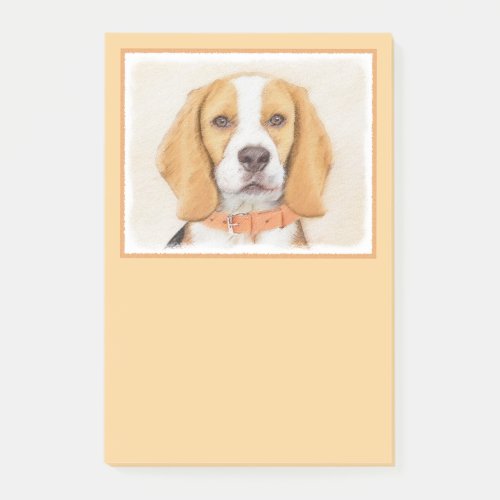 Beagle Hound Dog Painting Original Animal Art Post_it Notes