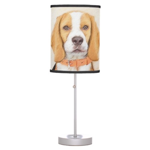 Beagle Hound Dog Painting Original Animal Art Table Lamp