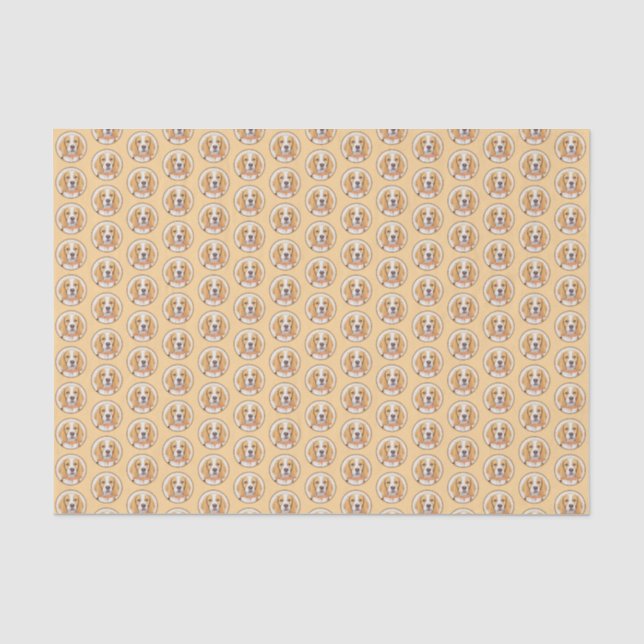 Beagle Hound Dog Painting Original Animal Art Tissue Paper (Front)