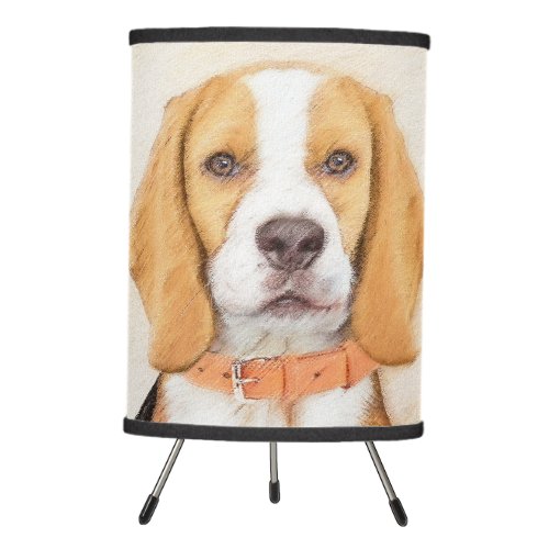 Beagle Hound Dog Painting Original Animal Art Tripod Lamp