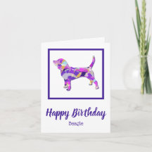 Beagle Hound Dog Silhouette PPY&B Birthday