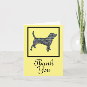 Beagle Hound Dog Thank You Greeting Card