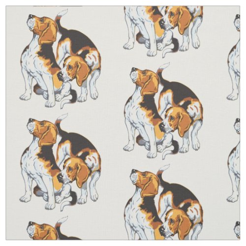 beagle hound fabric