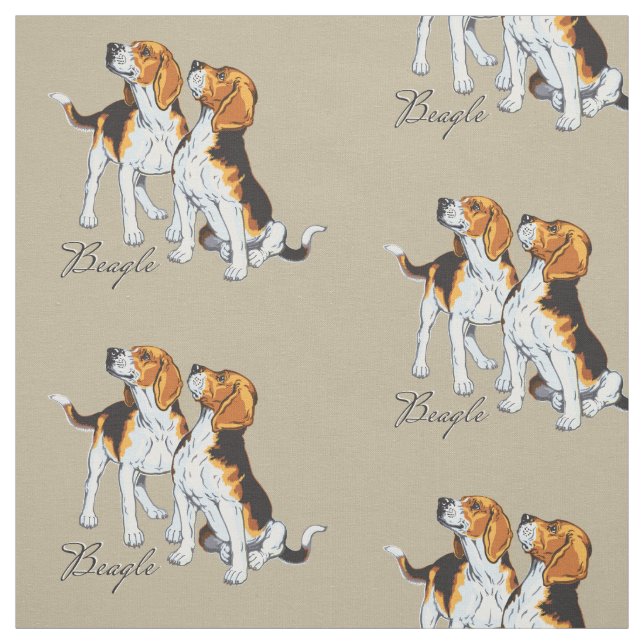 beagle hound fabric (Swatch)