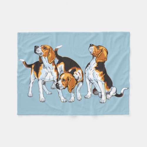 beagle hound fleece blanket