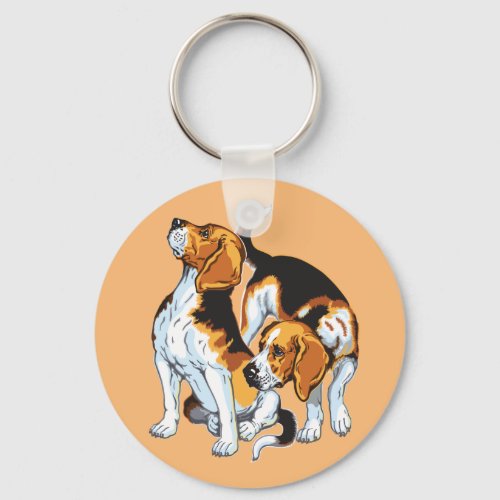 beagle hound keychain