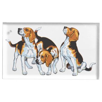 Beagle Hound Place Card Holder by insimalife at Zazzle