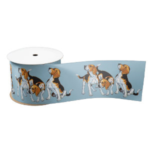 beagle hound satin ribbon