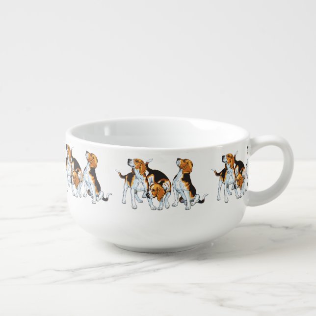 beagle hound soup mug (Left)