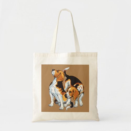 beagle hound tote bag