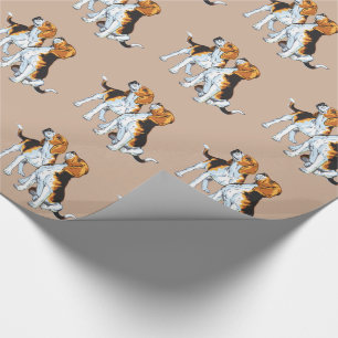 beagle hound wrapping paper