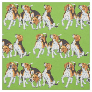 beagle hounds fabric