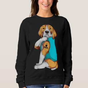 Beagle I Love Mom Apparel, Dog Mom Gifts Womens Sweatshirt